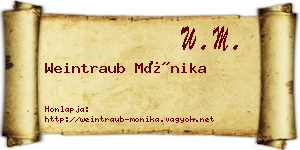 Weintraub Mónika névjegykártya
